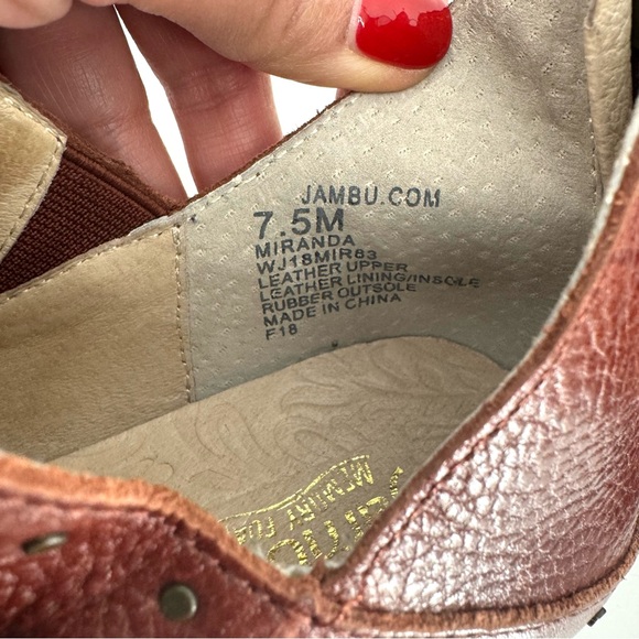 Jambu Miranda Women’s Leather Western Ankle Bootie in Brown Size 7 - Picture 8 of 10